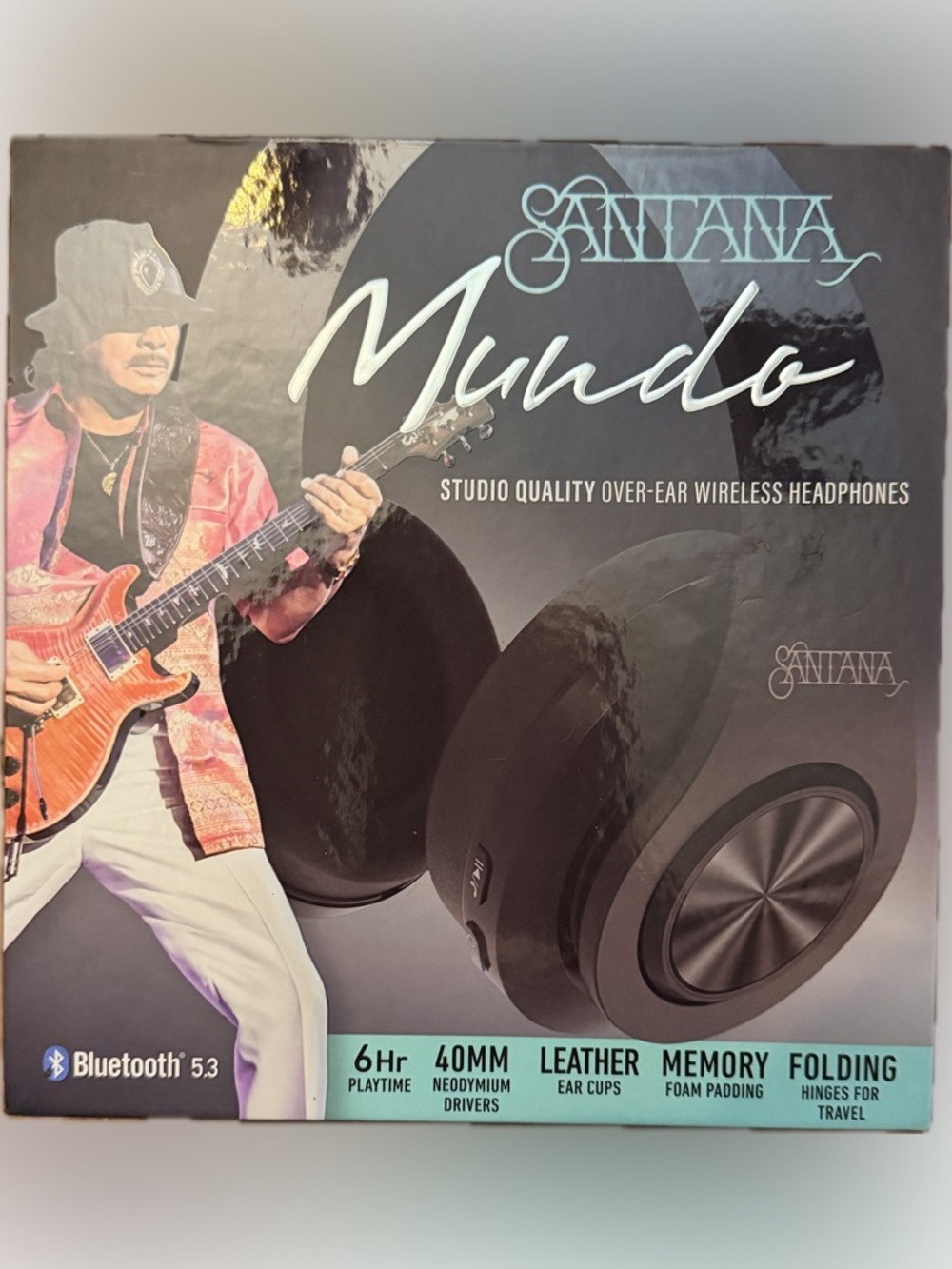 Santana Mundo Studio Quality Over-Ear Wireless Headphones NIB